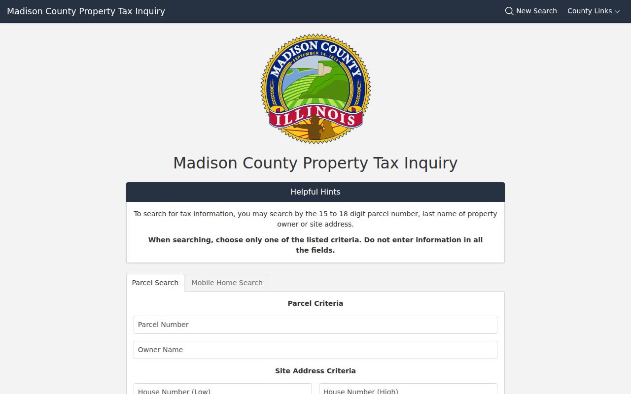 Collinsville residents directory Madison County parcel search